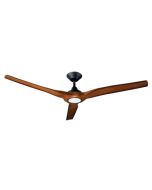 Radical 2 60" 15W LED Dimmable DC Ceiling Fan Matt Black & Koa / Tri-Colour - DC2446