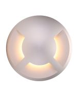 Deka 3 Watt 12V Round Three-Way LED Deck/Inground Light Anodised Aluminium / Warm White - 19432/19458	