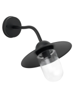 DEKSEL Matte Black Wall Light With Clear Glass DEKSEL04