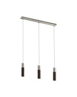 Villora 15W LED Pendant Satin Nickel & Brown / Warm White - 96882