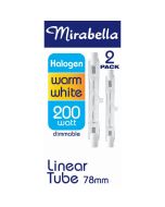 Mirabella Linear Eco Halogen Globe Warm White 200W 78mm - 2 Pack - EHALMI220078 