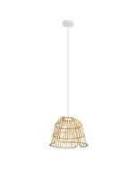 GLYNEATH  PENDANT LIGHT 1X40W E27 CANE NATURAL 43873N