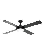 Caprice 52" AC Ceiling Fan With B22 Light Kit Black - FC252134BK