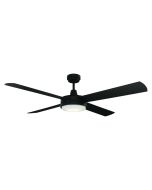 Luna 1300 Ceiling Fan with LED Light Black (FC557134BK) Mercator Lighting