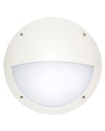 Hardey Led Vandal-proof Round Bunker Wall Light with Eyelid White -19973/05