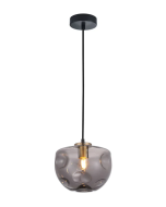 FOSSETTE Dimpled Smoked Mirror Effect Glass Pendant Light FOSSETTE3