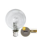 SPHERICAL 52W G125 BC CLEAR HALOGEN LUS30308