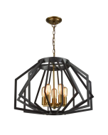 GAMBA Industrial Rustic Wide Angular Cage Pendant Lights GAMBA1