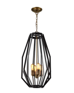 GAMBA Industrial Rustic Narrow Angular Cage Pendant Lights GAMBA2