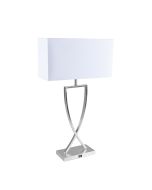 GIANA-TL TABLE LAMP USB 1XE27 240V SATIN CHROME 22543