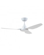 GLACIER DC 1200mm Intelligent Energy Saving DC 3 Blade Ceiling fan with RF Remote Control included GLA1203WH