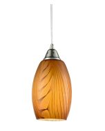 PENDANT ES 60W AMBER ELLIPSE (Hand blown glass)   GLAZE 5 CLA Lighting