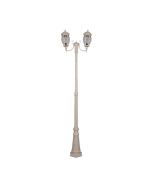 Vienna Twin Head Curved Arms Tall Post Light Beige - 15968	