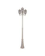 Vienna Three Head Curved Arm Tall Post Light Beige - 15974	