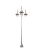 Monaco Triple Head Tall Plain Post Light BEIGE - 15860