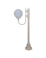 Lisbon 25cm Sphere Curved Arm Short Post Light Beige - 15674	