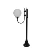 Lisbon 25cm Sphere Curved Arm Short Post Light Black - 15675	