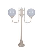 Lisbon Twin 25cm Spheres Curved Arms Short Post Light Beige - 15686	