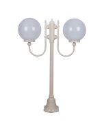 Lisbon Twin 30cm Spheres Curved Arms Short Post Light Beige - 15692	