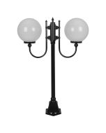 Lisbon Twin 30cm Spheres Curved Arms Short Post Light Black - 15693	