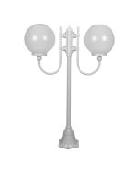 Lisbon Twin 30cm Spheres Curved Arms Short Post Light White - 15697	