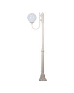 Lisbon 25cm Sphere Curved Arm Medium Post Light Beige - 15698