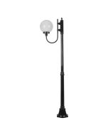 Lisbon 25cm Sphere Curved Arm Medium Post Light Black - 15699	