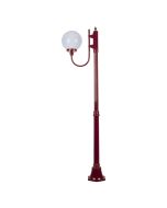 Lisbon 25cm Sphere Curved Arm Medium Post Light Burgundy - 15700