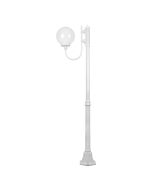 Lisbon 25cm Sphere Curved Arm Medium Post Light White - 15703	