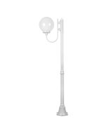 Lisbon 30cm Sphere Curved Arm Medium Post Light White - 15709	