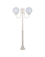 Lisbon Twin 30cm Sphere Curved Arms Medium Post Light Beige - 15716