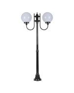 Lisbon Twin 30cm Sphere Curved Arms Medium Post Light Black - 15717	