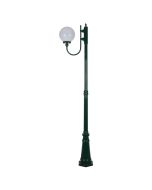 Lisbon 25cm Sphere Curved Arm Tall Post Light Green - 15725	