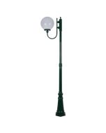 Lisbon 30cm Sphere Curved Arm Tall Post Light Green - 15731	