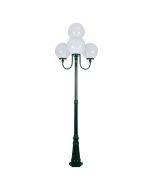 Lisbon Four 30cm Spheres Curved Arms Tall Post Light Green - 15779	