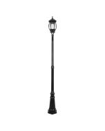 Vienna Three Head Curved Arm Tall Post Light Black - 16011	