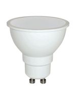 GLOBE LED GU10 6W 3000K FR 120D L53mm x OD 50mm (470 Lumens) WTY 1YR (White finish)