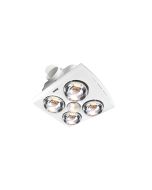 KLEIN 4 - Budget 4 Light 3 in 1 Bathroom Heat Exhaust - side duct - R80 100watt Incandescent Globe - White H4W Ventair