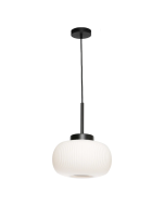 Hutton 1 Light Pendant Black - HUTT1PBLK