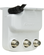 Kingray SA162F 16dB Gain 2 Way Splitter Indoor Amplifier with mains power, 47-862MHz Frequency Range