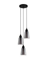 JEREZ Modern Ellipse Glass Flat Top 3 Pendant Lights Round JEREZ2X3R