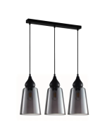 JEREZ Modern Ellipse Glass Flat Top 3 Pendant Lights JEREZ2X3S