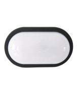 KOMBI LED OVAL Double Insulated Bulkhead BLACK 4000K - LF7551BK