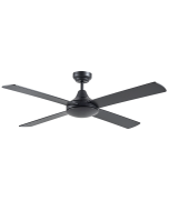 Four Seasons Link 1220mm 4 Blade Ceiling Fan Only Matt Black - FSL124M