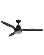 Triumph 1250mm 3 Blade Ceiling Fan with 16w LED Light Tricolour Matt Black - MTF1333MM