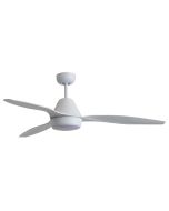 Triumph 1320mm 3 Blade Ceiling Fan with 16w LED Light Tricolour White Satin - MTF1333WS