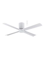 Carrara DC Close to Ceiling 4 ABS Blade 1220mm Hugger WIFI & Remote Control Ceiling Fan In White