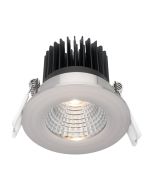 Gizmo Round 7W Fixed Dimmable LED Downlight - Brushed Chrome Warm White 3000k - MD630S-3