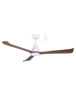 Polo DC 52" Smart WIFI Ceiling Fan Matt White with Walnut Blade MDCP133WWN