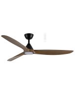 Seaforth DC 56" SMART WIFI Ceiling Fan With Dimmable CCT LED Light Matt Black with Teak Blade MDCS1433MT